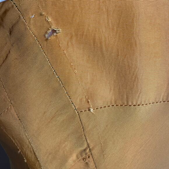 VINTAGE | 1930s 1940s Mustard Cold Rayon Ball Ruched Gown - Picture 7 of 11